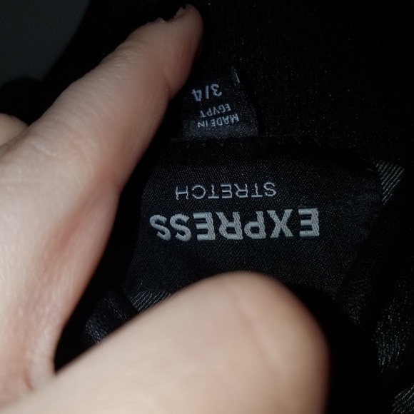 NWT Express Leather Trim Tuxedo Blazer - Picture 6 of 6